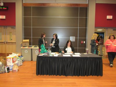 James D. McComas Staff Leadership Seminar 2020 - check in and to the left drop off supplies donated for Womens Center